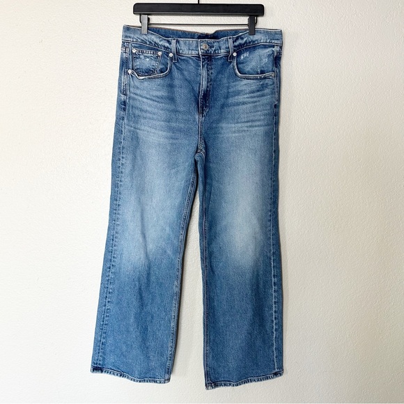 AYR The Secret Sauce High Rise Wide Leg Denim Jeans Size Medium Wash Size 34S‎ - Picture 1 of 7